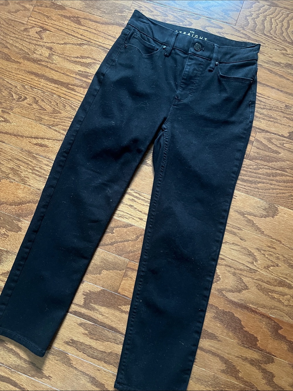 WHBM Straight black jeans, size 00S